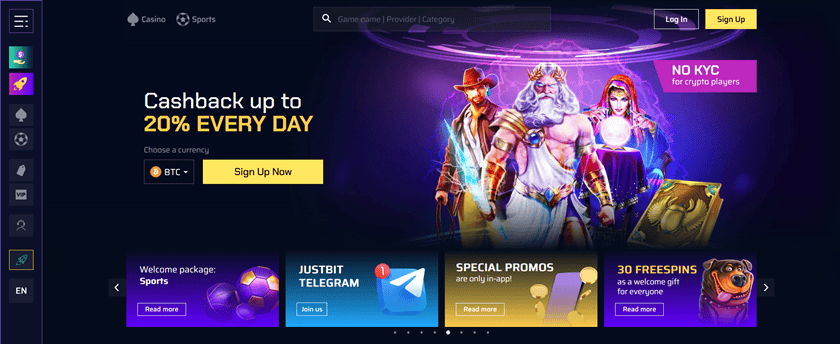 Justbit Crypto Casino