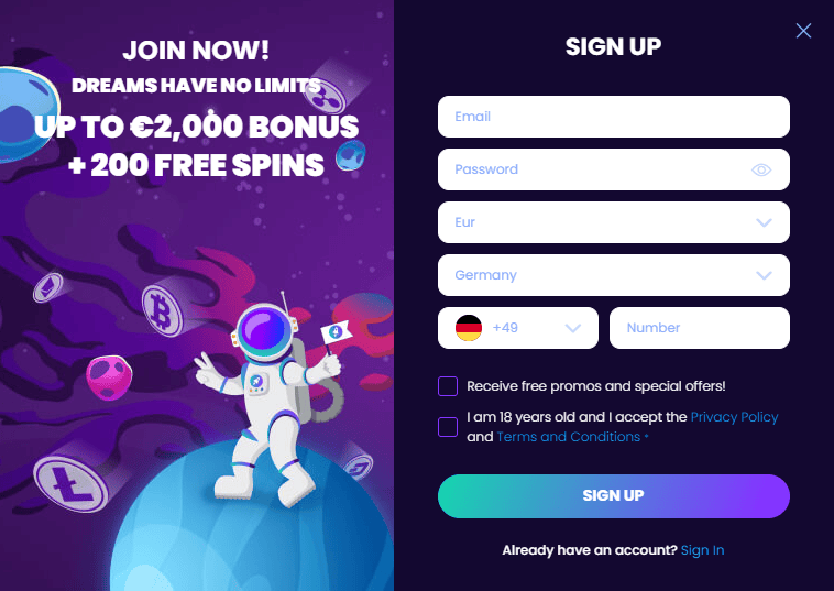 Can I Register Anonymously to Bitdreams