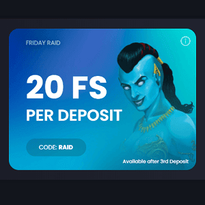 BitKingz Friday Raid Promo Rewards 20 FS Per Deposit