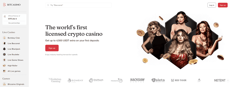 Bitcasino.io Homepage