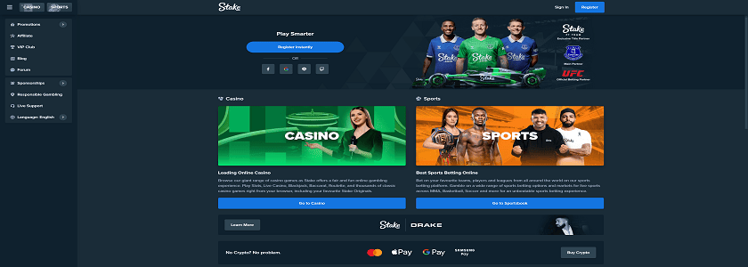 Stake.com Homepage
