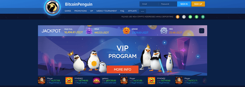 BitcoinPenguin Homepage