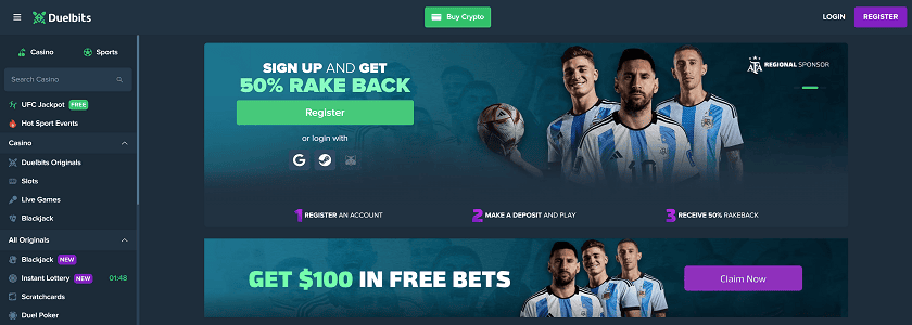 Duelbits Homepage