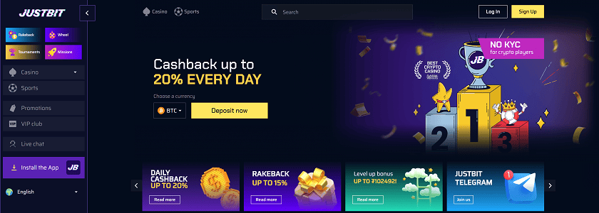 Justbit Homepage