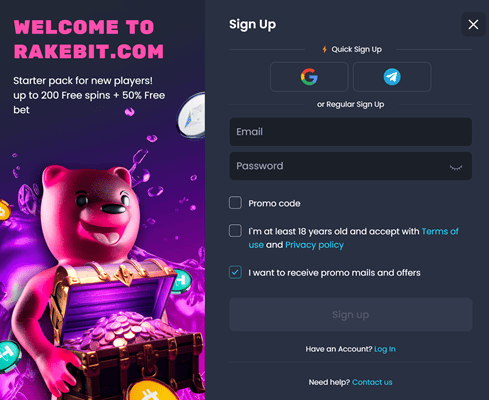 Can I Register Anonymously to RakeBit